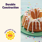 Ergonomic Manual Everyday Non-Stick Bundt Cake Pan 9.51" Fluted Tube Baking Pan, Packaging May Vary - Innovative Kitchen Helper for Modern Cooking Detail