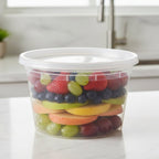 Deliciously Squishy 40 Piece 16oz Plastic Deli Container, Ideal Use for Meal Prep and Batch Cooking - Deliciously Soft Cupcake Sensory Glob Detail