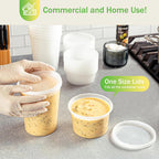 Deliciously Squishy 32oz Deli Containers with Lids 50 Sets, Food Storage Containers with Lids, Soup Containers with Lids, Stackable Plast... - Fun Food Fidget Cookie Squishable Toy Detail