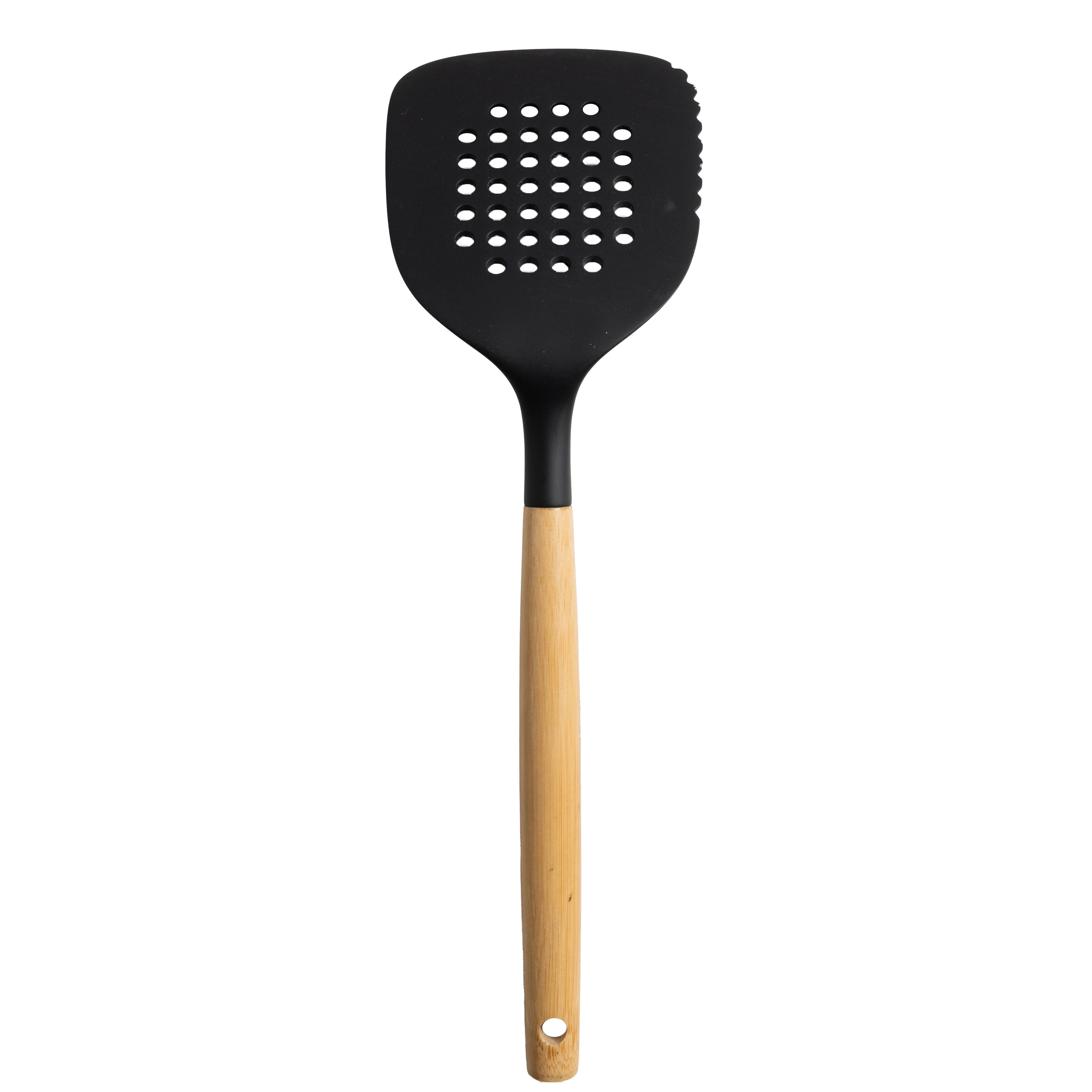 Professional Grade Kitchen and Cooking Utensil Turner, 13" L, Black - Professional Kitchen Tool for Culinary Enthusiasts Detail