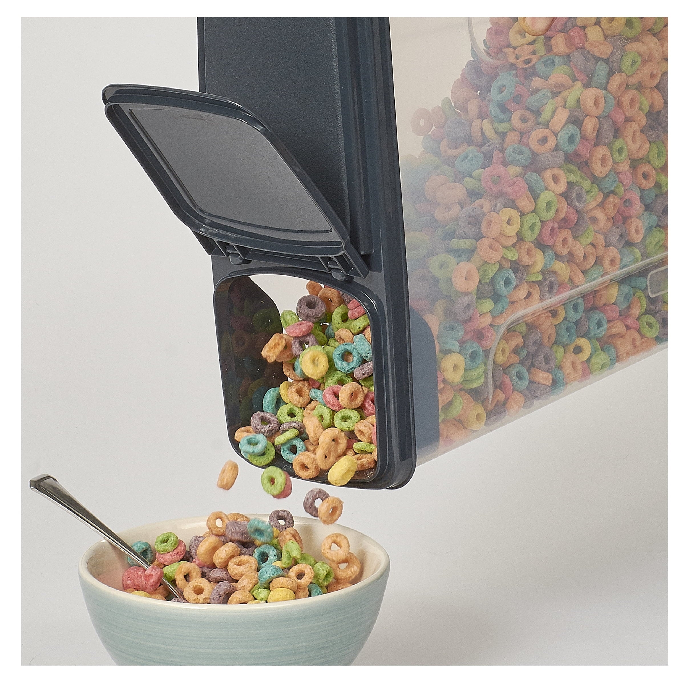 Sweet Treat Shaped 2-Pack Plastic Cereal Keeper Storage Containers, Kitchen Pantry Organizer Canisters for Cereal and Dry Food... - Playful Star & Heart Shaped Geometric NeeDoh Detail