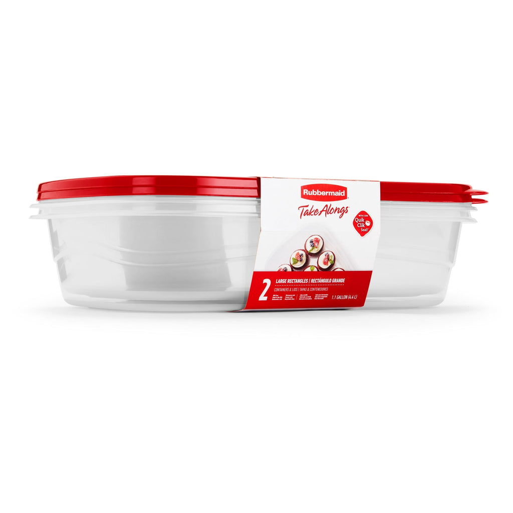 Sweet Treat Shaped 1 Gallon, 2 Packs, Red, Large Rectangular Plastic Food Storage Containers - Fun Food Fidget Cookie Squishable Toy Detail