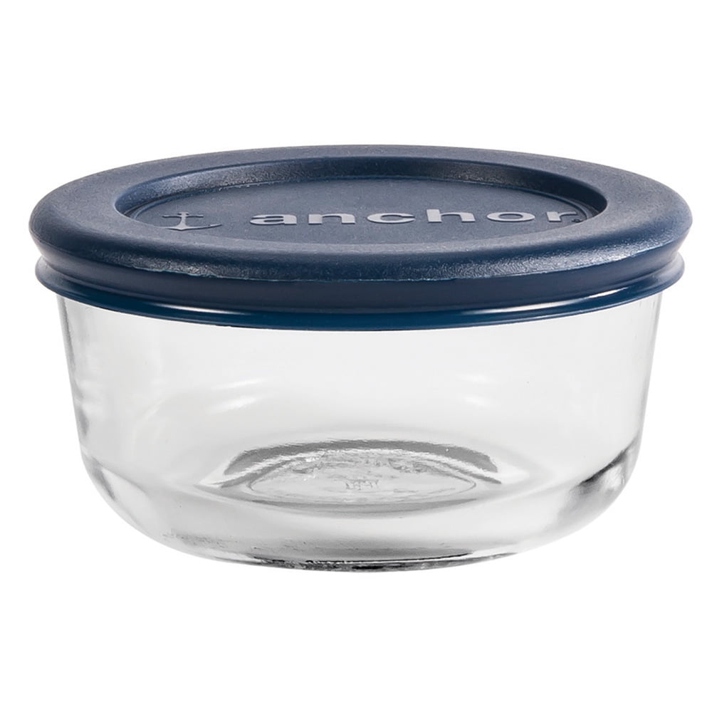 Sweet Treat Shaped Glass Food Storage Containers with Lids, 1 Cup Round, Set of 4 - Fun Food Fidget Cookie Squishable Toy Detail