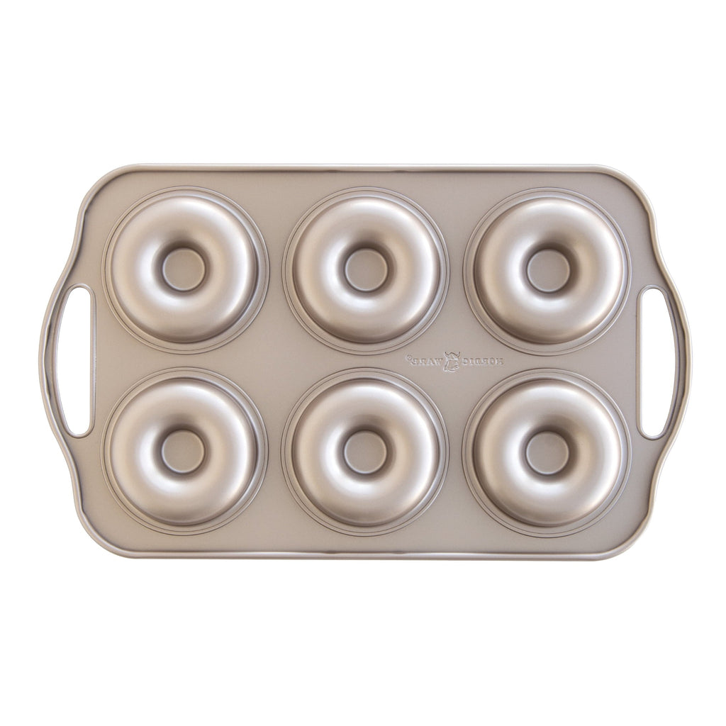 Premium Kitchen 6 Cavity Nonstick Steel Donut Pan - Innovative Kitchen Helper for Modern Cooking Detail