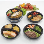 Sweet Treat Shaped 5-Pack Round Meal Prep Containers with 3 Compartments and Lids, 1L, BPA-Free, Microwave & Dishwasher Safe, Made for F... - Squishy Dohnut Sweet Treat Shaped Stress Toy Detail