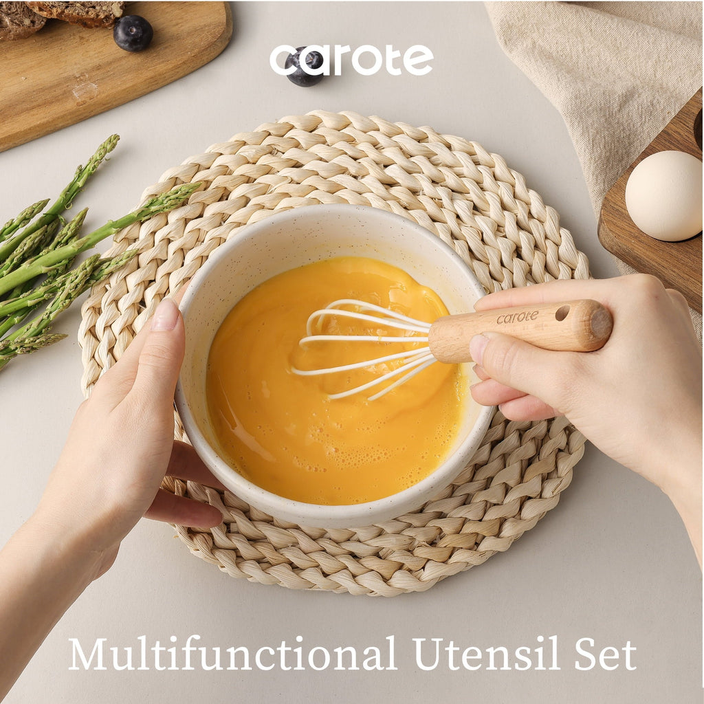 Heavy Duty 17-Piece Silicone and Wood Cooking Utensil Set, Heat-Resistant, Safe for Nonstick Cookware - Multi-Purpose Hand Tool for Daily Meal Prep Detail