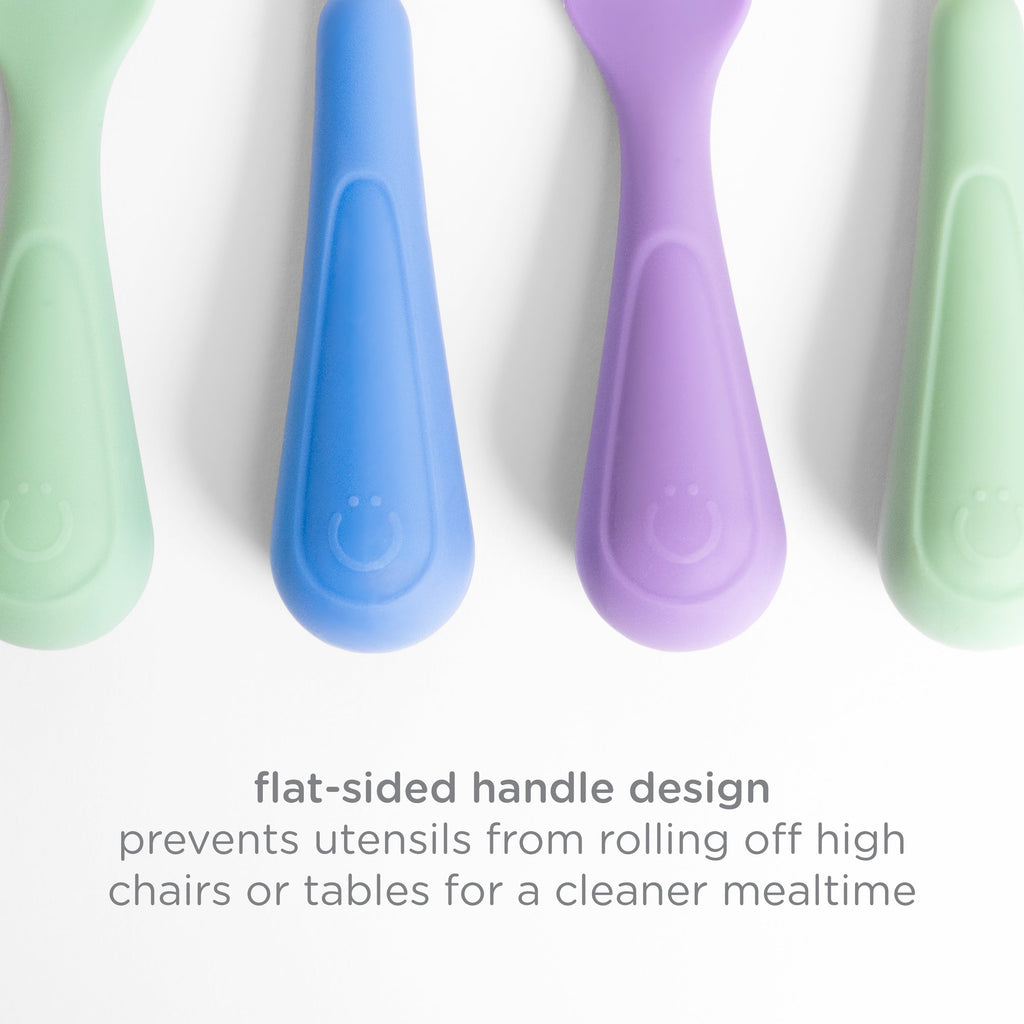 Chef-Quality Silicone Toddler Training Spoons, Baby, Silicone Flatware Sets, 3 Pack - Heavy Duty Stainless Steel Kitchen Shears Detail