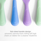 Chef-Quality Silicone Toddler Training Spoons, Baby, Silicone Flatware Sets, 3 Pack - Heavy Duty Stainless Steel Kitchen Shears Detail
