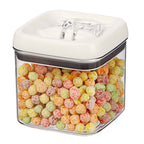 Playful Geometric (2 pack) Canister - 4.5 Cup Square Food Storage Container, Designed to Help with Pantry Organization and F - Playful Star & Heart Shaped Geometric NeeDoh Detail