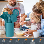 Seamless One-Piece 15-Piece Kitchen Utensils Set, Silicone Cooking Utensils with Holder, Non-stick Cookware Friendly & Heat Resistant - ... - Heat-Resistant Silicone Cooking Spatula Turner Detail