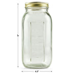 Playful Geometric 64 oz Mason Jars, Wide Mouth Half Gallon Canning Jars with Lids and Rings, 6-Pack Extra Large Glass Jars for Home Can... - Playful Star & Heart Shaped Geometric NeeDoh Detail