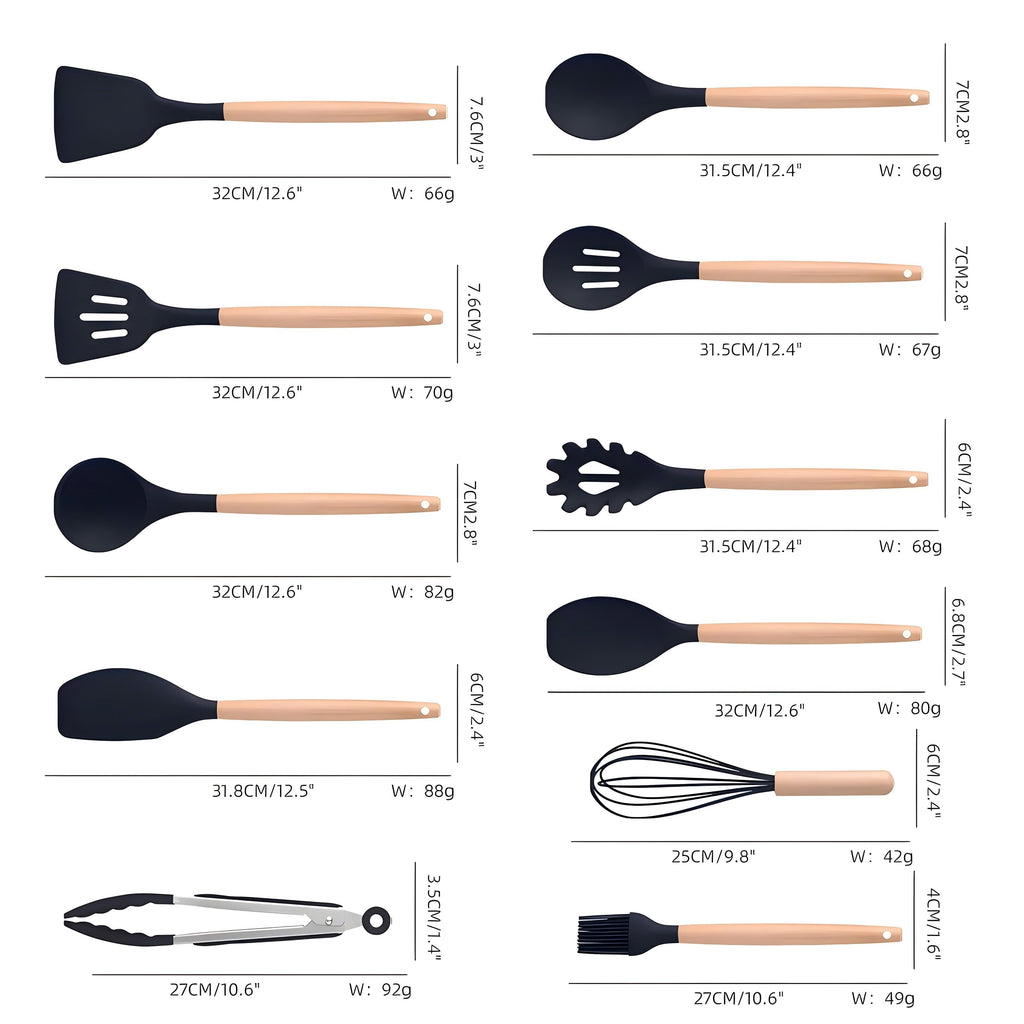 Seamless One-Piece Kitchen Utensils Set- 19 Pcs Silicone Cooking Utensils Set for Nonstick Cookware-Silicone Spatulas Set, Kitchen Gadge... - Heat-Resistant Silicone Cooking Spatula Turner Detail