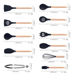 High-Precision Kitchen Utensils Set- 19 Pcs Silicone Cooking Utensils Set for Nonstick Cookware-Silicone Spatulas Set, Kitchen Gadge... - Professional Kitchen Tool for Culinary Enthusiasts Detail