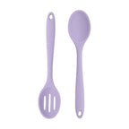 Seamless One-Piece Silicone Slotted Spoon, High Heat Resistant Silicone Cooking Spoon, 2Pcs Nonstick Silicone Mixing Spoon, Durable Kitc... - Durable Turner & Ladle Utensil Set for Home Chefs Detail