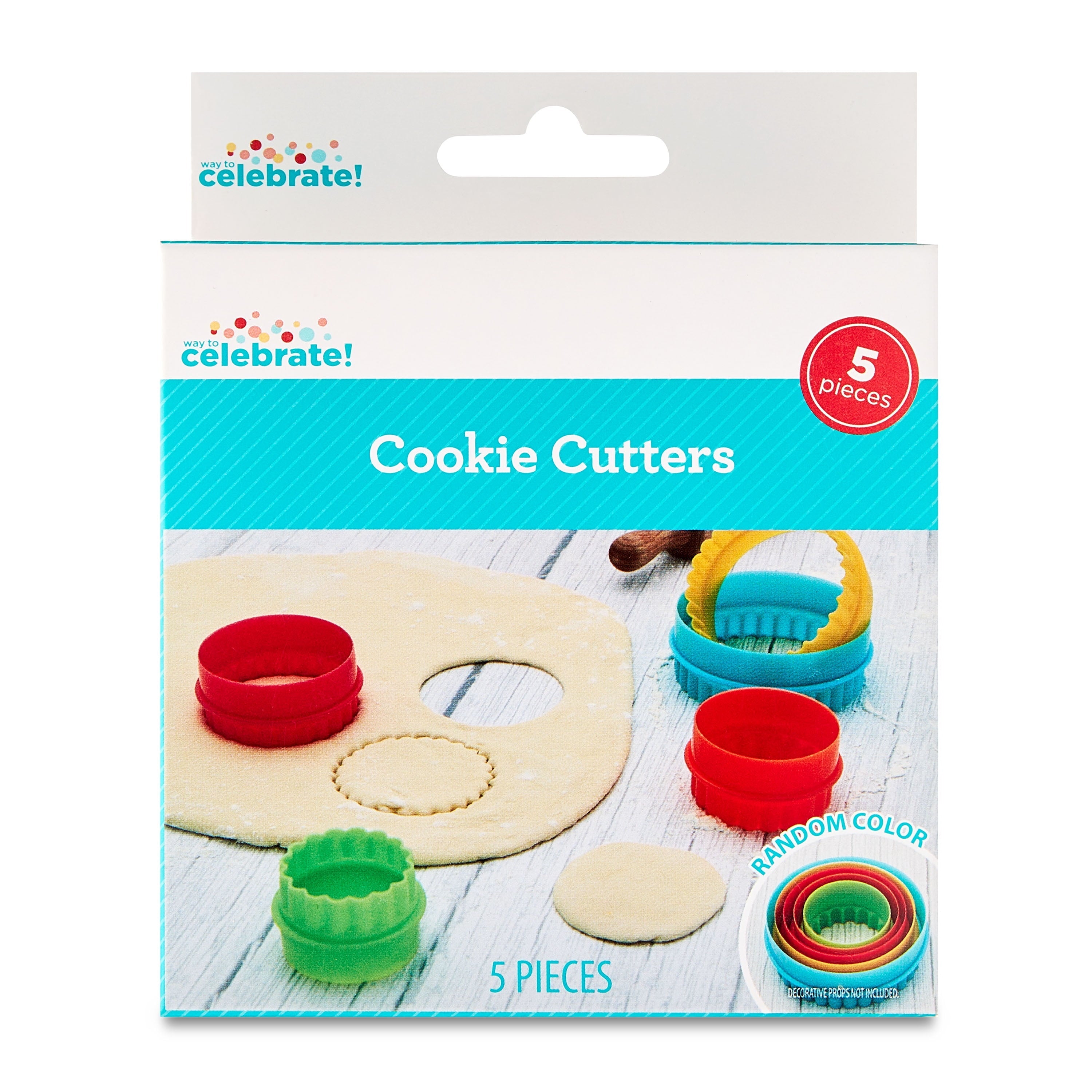 Ergonomic Manual Round Double-Sided Plastic Cookie Cutter Set, 5 Pieces - Innovative Kitchen Helper for Modern Cooking Detail