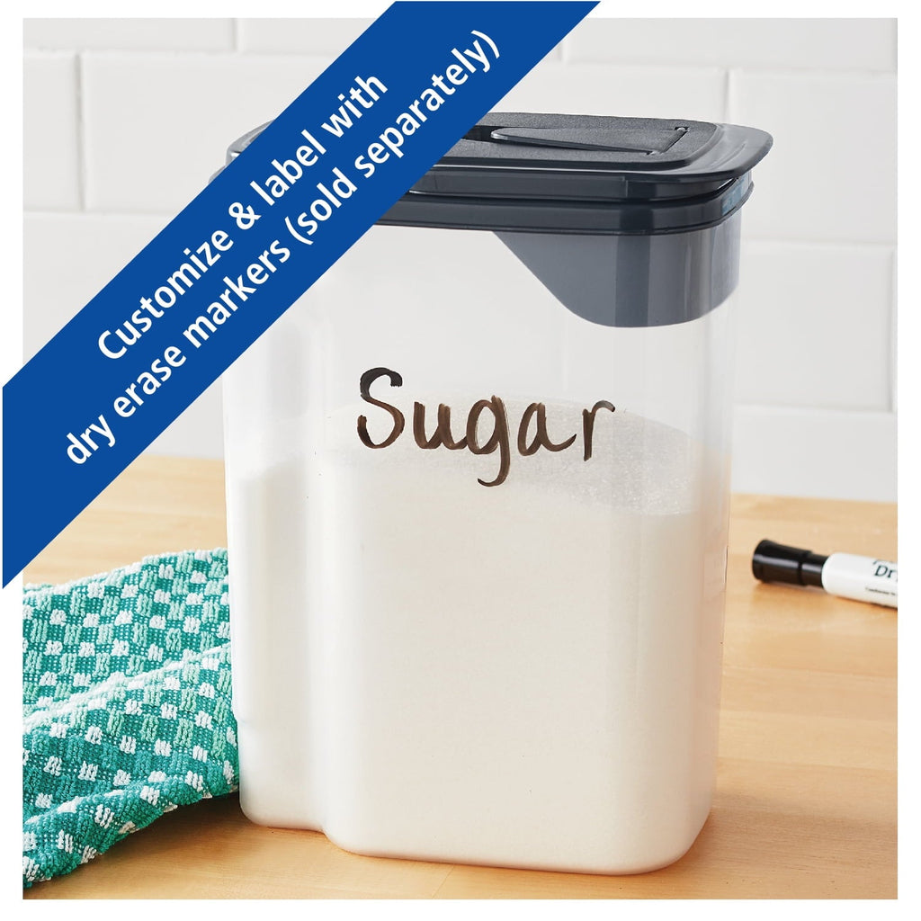 Playful Geometric 3.5 QT Plastic Food Dispenser, Clear with Gray Lid (1 Each) 7.5" L x 3.75" W x 9.25" H, Designed to Help wi... - Squishy Dohnut Sweet Treat Shaped Stress Toy Detail