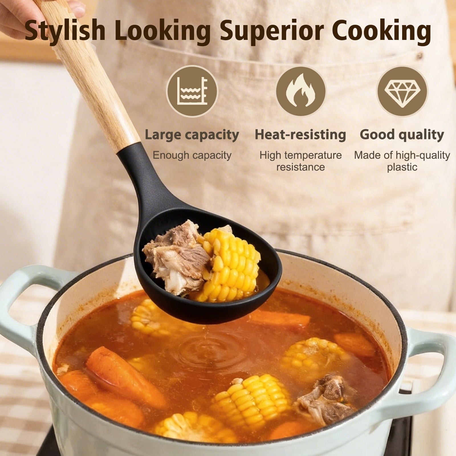 Durable Steel Silicone Cooking Utensils Set, Heat Resistant Kitchen Cooking Utensils Set, 12 PCS Handle Silicone Kitchen Gadgets Ut... - Multi-Purpose Hand Tool for Daily Meal Prep Detail