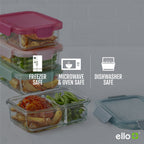 Deliciously Squishy 8pc 3.4 Cup Divided Glass Meal Prep Set - Fun Food Fidget Cookie Squishable Toy Detail