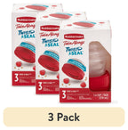 Playful Geometric (3 pack) & Seal 1.6-Cup Food Storage Containers, Ruby Red, 3 pack - Squishy Dohnut Sweet Treat Shaped Stress Toy - Default Title