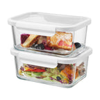 Whimsical Doughnut 4Cup Rectangle Glass Food Storage Container with Tritan Lid. Set of 2, 4 Pieces, Designed to H... - Deliciously Soft Cupcake Sensory Glob Detail