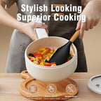 Durable Steel Silicone Cooking Utensils Set - Silicone Kitchen Utensils for Cooking Wooden Handles, 446°F Heat Resistant Kitchen Ut... - Professional Kitchen Tool for Culinary Enthusiasts Detail