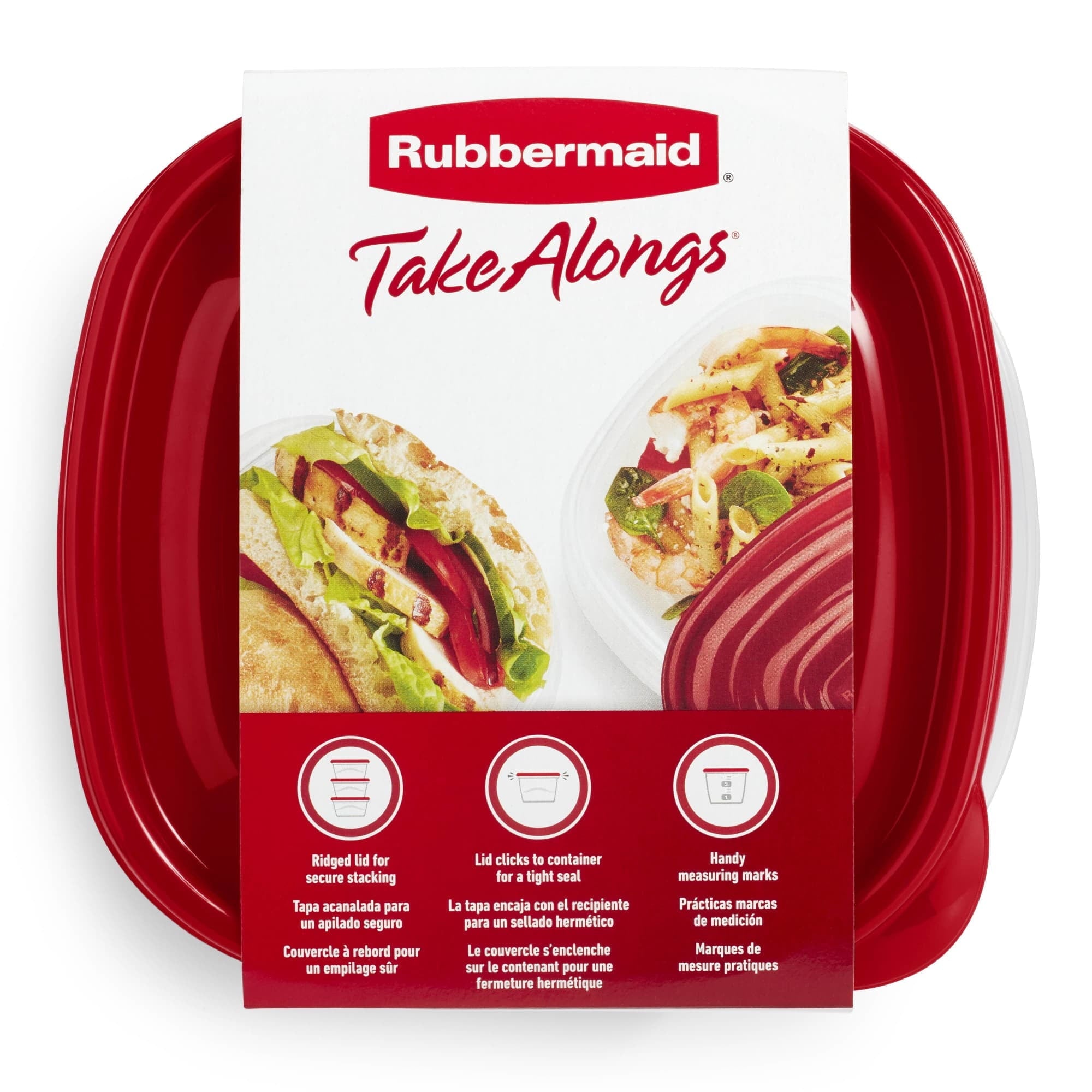 Deliciously Squishy Square Food Storage Containers, Ruby Red, 10 pack - Fun Food Fidget Cookie Squishable Toy Detail