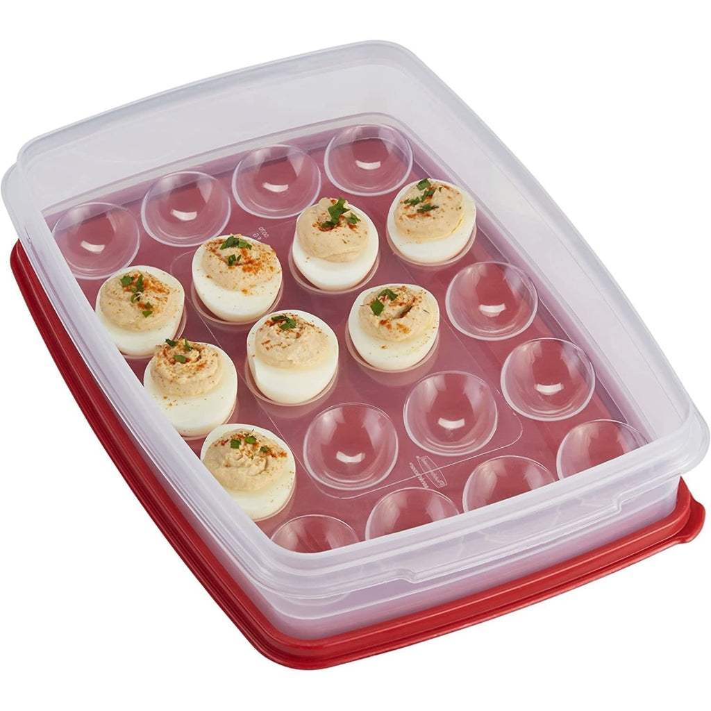 Whimsical Doughnut Egg Keeper Food Storage Container, Clear/Red, 1 Count - Squishy Dohnut Sweet Treat Shaped Stress Toy Detail