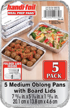 Deliciously Squishy Aluminum Meal Prep Pan with Lids, 5 Count - Playful Star & Heart Shaped Geometric NeeDoh Detail