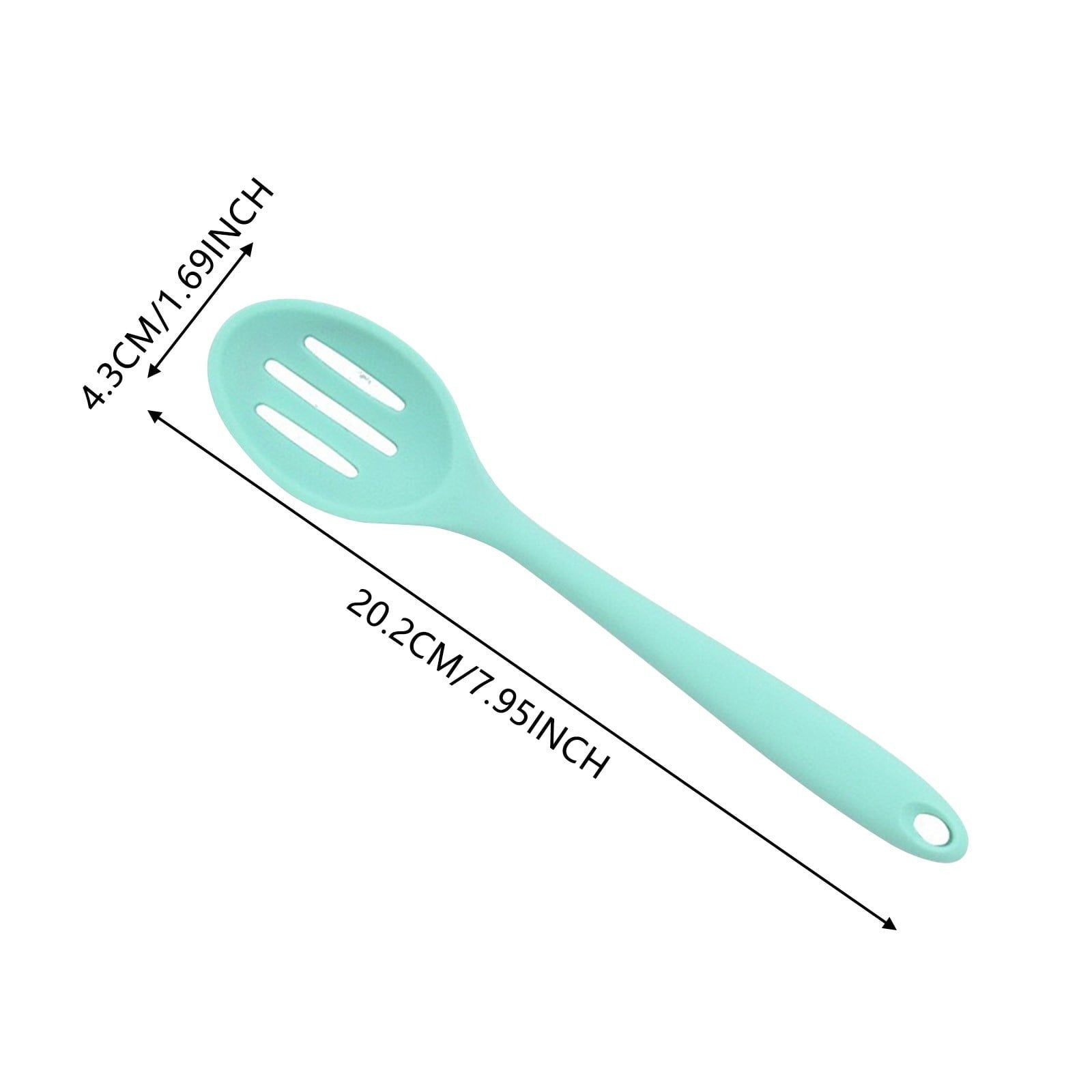 Seamless One-Piece Silicone Slotted Spoon, High Heat Resistant Silicone Cooking Spoon, 2Pcs Nonstick Silicone Mixing Spoon, Durable Kitc... - Durable Turner & Ladle Utensil Set for Home Chefs Detail
