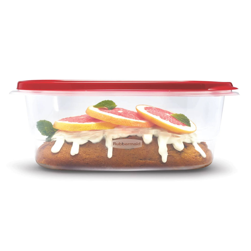 Sweet Treat Shaped 8 Cups, 2 Packs, Red, Plastic Deep Rectangle Food Storage Containers - Playful Star & Heart Shaped Geometric NeeDoh Detail