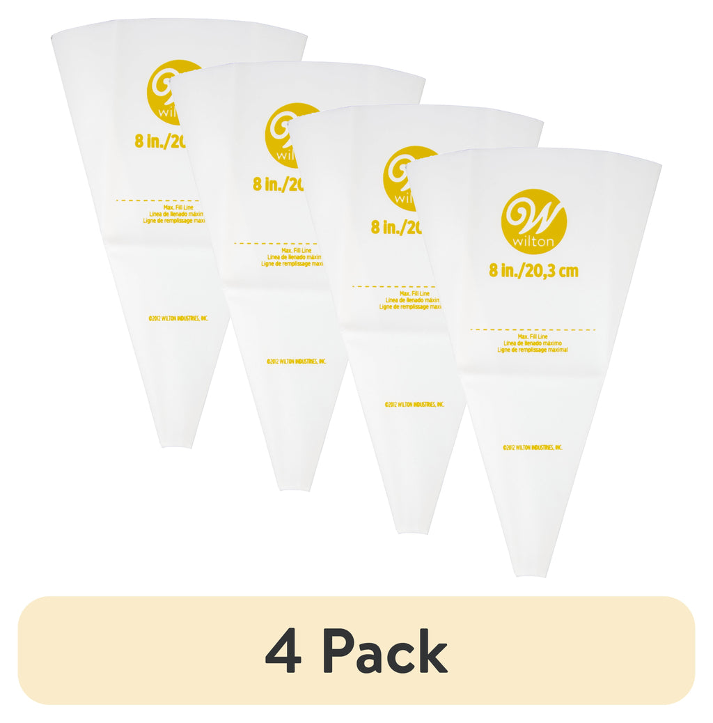 Multi-Functional (4 pack) Reusable Featherweight Decorating Piping Bag, Plastic, 8-in. - Premium Stainless Steel Garlic Presser & Peeler - Default Title