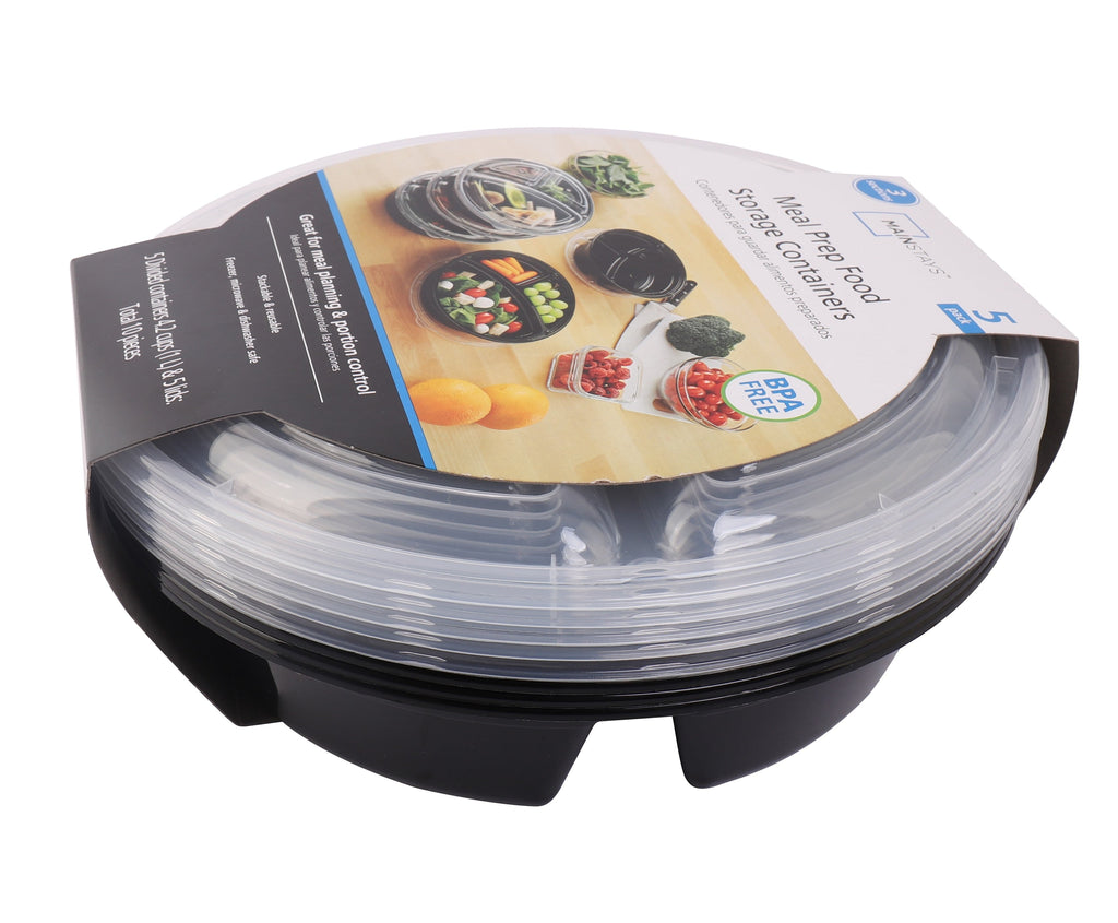 Sweet Treat Shaped 5-Pack Round Meal Prep Containers with 3 Compartments and Lids, 1L, BPA-Free, Microwave & Dishwasher Safe, Made for F... - Squishy Dohnut Sweet Treat Shaped Stress Toy Detail