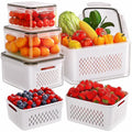 Sweet Treat Shaped 5 Pack Fruit Storage Containers for Fridge with Removable Colanders and Lids, 5 in 1 Leakproof Fridge Organizer Bins ... - Deliciously Soft Cupcake Sensory Glob - Default Title