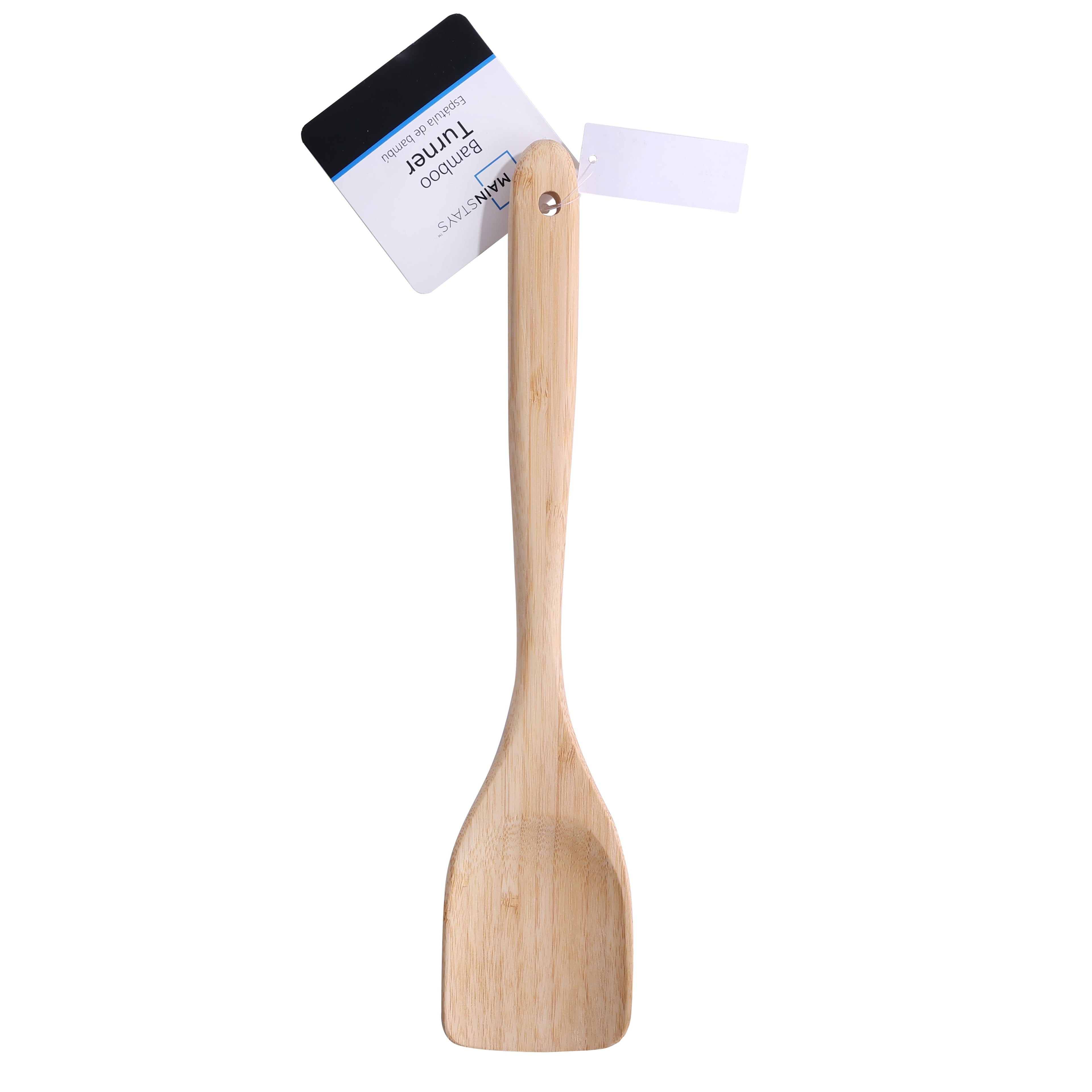Durable Steel Bamboo Turner, Crafted , Cooking and Kitchen, 12.99 x 2.67 x 0.59 inch. - High-Precision Culinary Tool for Baking & Cooking Detail
