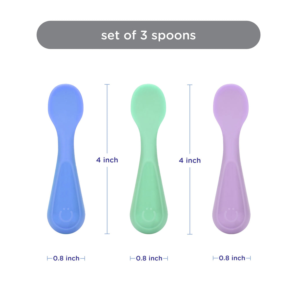 Chef-Quality Silicone Toddler Training Spoons, Baby, Silicone Flatware Sets, 3 Pack - Heavy Duty Stainless Steel Kitchen Shears Detail