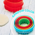 Ergonomic Manual Round Double-Sided Plastic Cookie Cutter Set, 5 Pieces - Innovative Kitchen Helper for Modern Cooking Detail