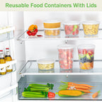 Deliciously Squishy 32oz Deli Containers with Lids 50 Sets, Food Storage Containers with Lids, Soup Containers with Lids, Stackable Plast... - Fun Food Fidget Cookie Squishable Toy Detail