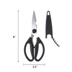 Innovative Stainless Steel Multi-Purpose 8.6in Kitchen Shears - Multi-Functional Manual Food Chopper & Slicer Detail