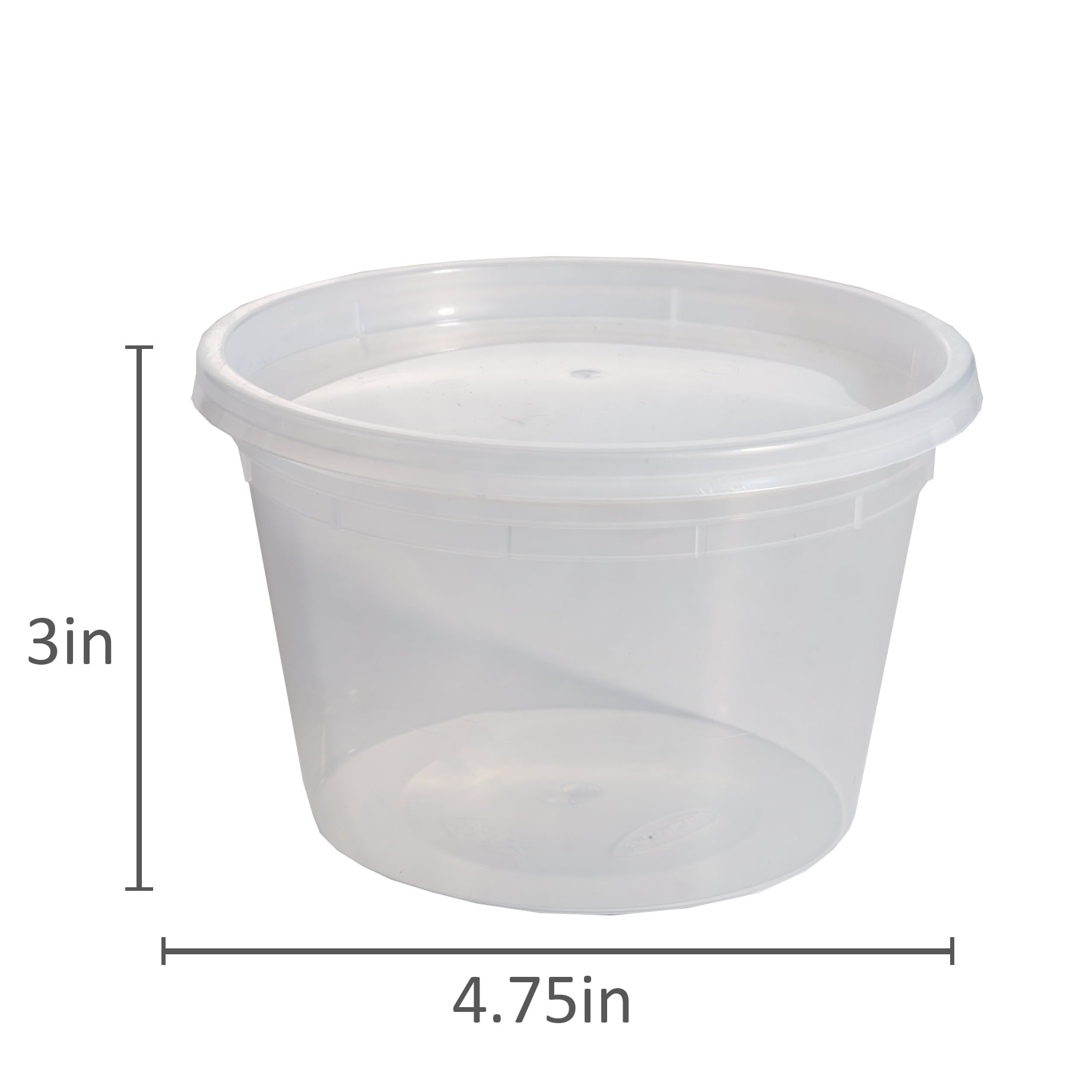 Deliciously Squishy 40 Piece 16oz Plastic Deli Container, Ideal Use for Meal Prep and Batch Cooking - Deliciously Soft Cupcake Sensory Glob Detail