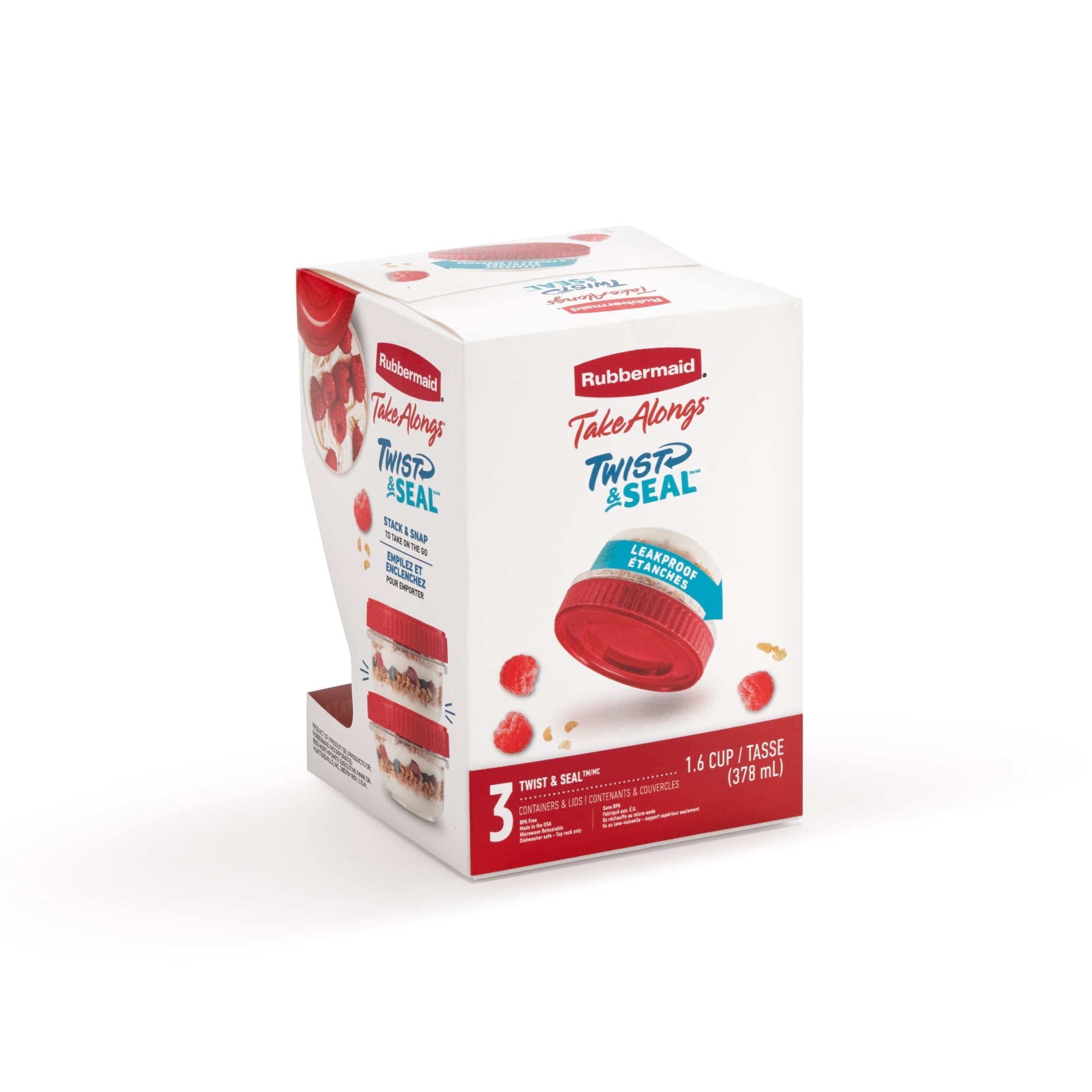 Playful Geometric (3 pack) & Seal 1.6-Cup Food Storage Containers, Ruby Red, 3 pack - Squishy Dohnut Sweet Treat Shaped Stress Toy Detail