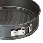 Time-Saving 8", 9", 10" Round Nonstick Carbon Steel Springform Cake Pans, Gray, Set of 3 - Premium Stainless Steel Garlic Presser & Peeler Detail