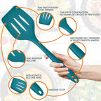 Heavy Duty 15-Piece Kitchen Utensils Set, Silicone Cooking Utensils with Holder, Non-stick Cookware Friendly & Heat Resistant - ... - Heavy Duty Stainless Steel Kitchen Shears Detail