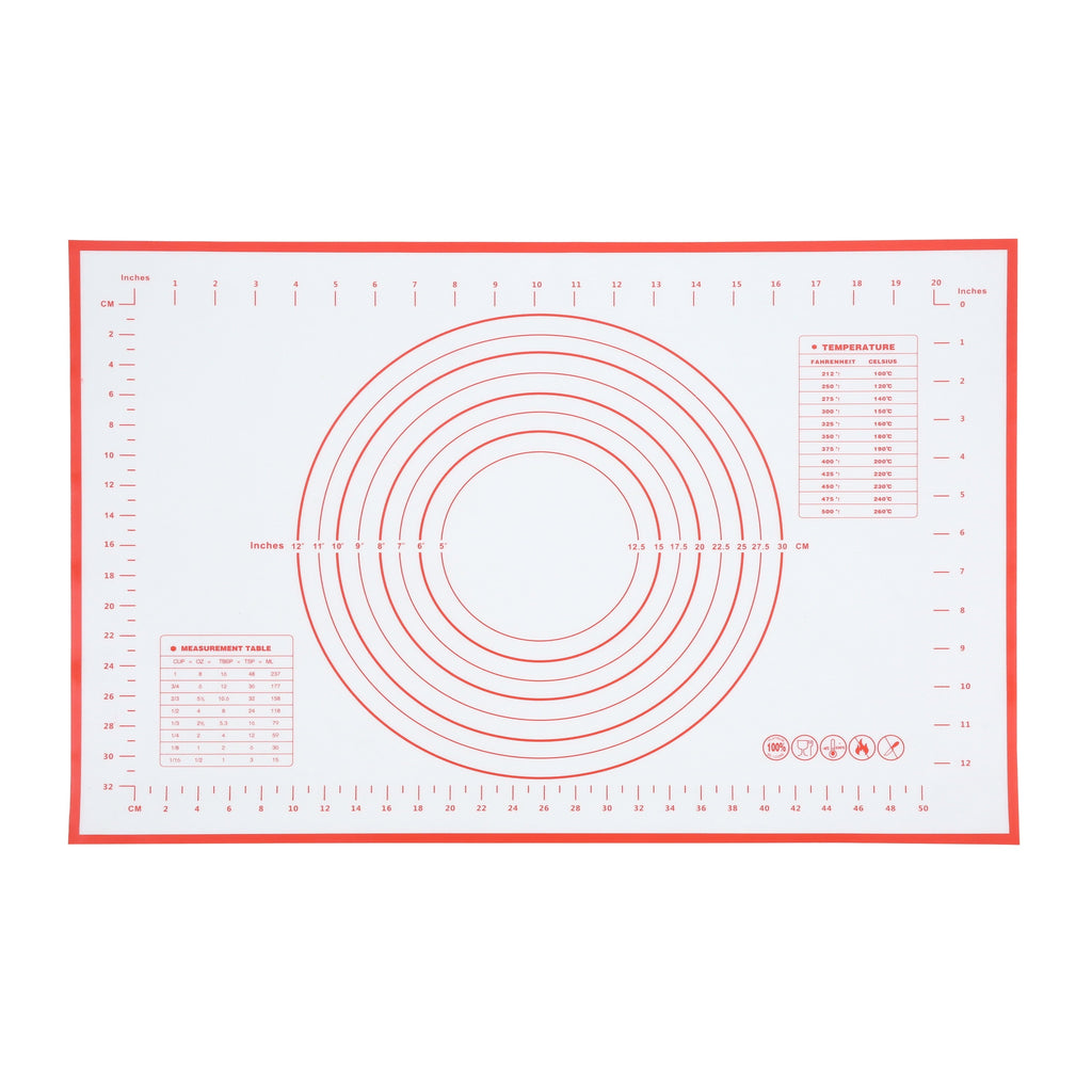 Premium Kitchen Reusable Silicone 24"x 18" Pastry Mat with Measurements - Kitchen Gadget Tool for Quick Food Prep Detail