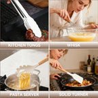 Professional Grade Kitchen Utensils Set for Cooking, 11 Cooking Utensils, 6 Knife set Beige,3 Utensil Sets,utensilios de cocina - Professional Kitchen Tool for Culinary Enthusiasts Detail
