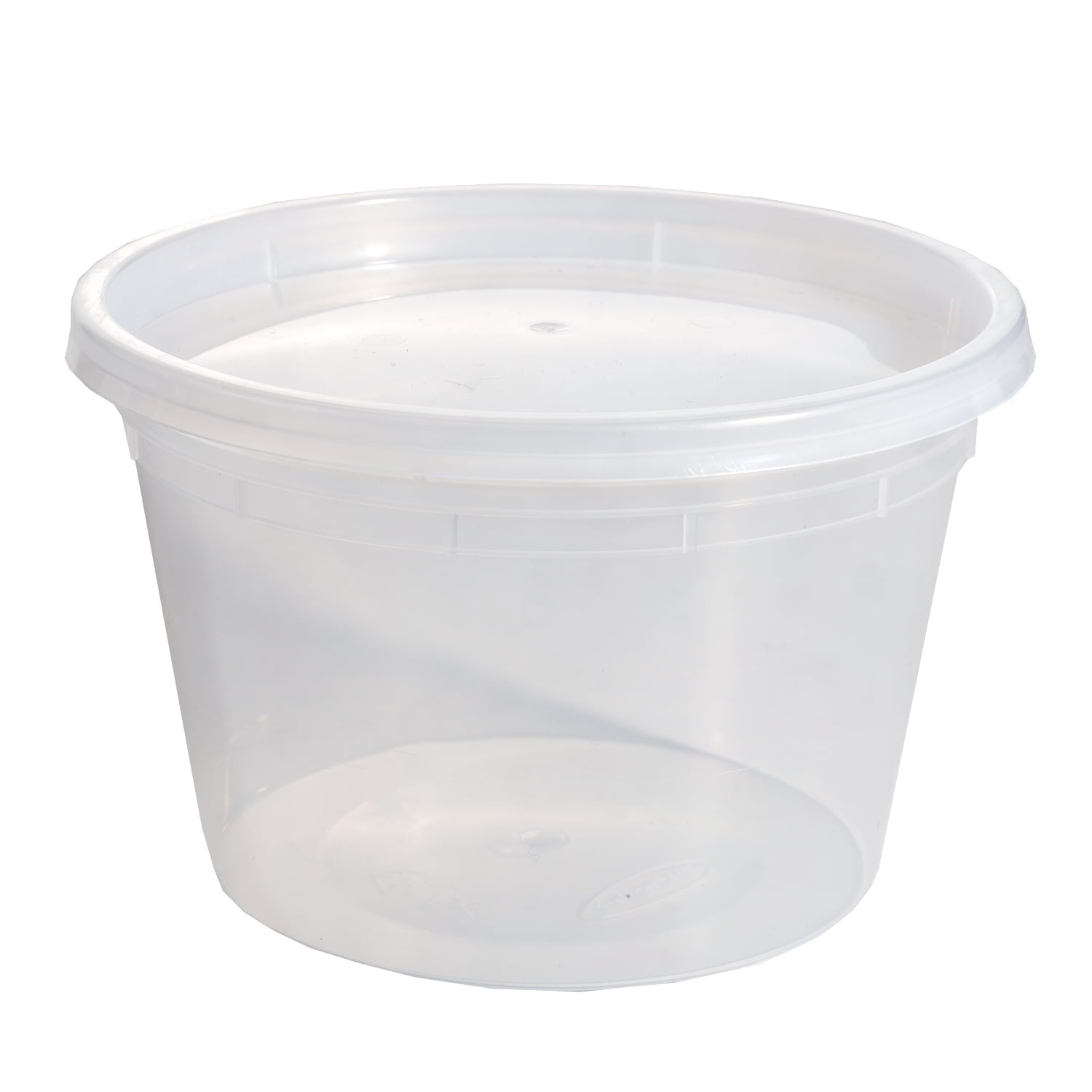 Deliciously Squishy 40 Piece 16oz Plastic Deli Container, Ideal Use for Meal Prep and Batch Cooking - Deliciously Soft Cupcake Sensory Glob Detail