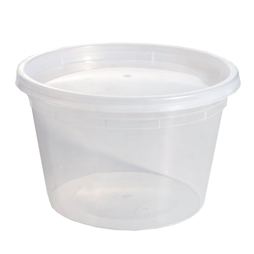 Deliciously Squishy 40 Piece 16oz Plastic Deli Container, Ideal Use for Meal Prep and Batch Cooking - Deliciously Soft Cupcake Sensory Glob Detail