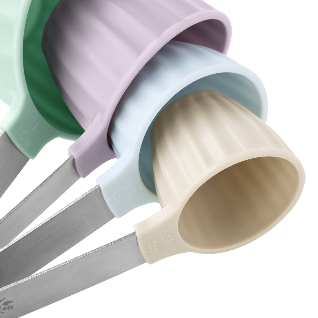 Time-Saving 8-Piece Plastic Measuring Cup and Spoon Set, Multicolor - Multi-Functional Manual Food Chopper & Slicer Detail