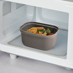 Whimsical Doughnut Plastic Food Storage Bento Snack Container, Rectangle, Grey, 19oz Capacity, Made for Portable Food Storage - Deliciously Soft Cupcake Sensory Glob Detail