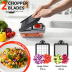 Ergonomic Manual Vegetable Chopper Food Slicer, 15 in 1 Multi-Function Food Chopper for Onion, Veggie, Cheese Grater, Vegetable... - Multi-Functional Manual Food Chopper & Slicer Detail