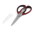 Premium Kitchen Stainless Steel Kitchen and Herb Shears with Red and Black Handle - Multi-Functional Manual Food Chopper & Slicer Detail